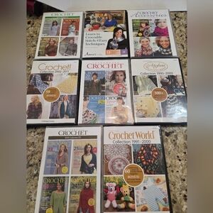 Crochet DVD Lot Of 8 Afghan, Accessories, World, Interweave, Collection Patterns